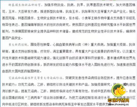 10类重大新药创制被列入十三五