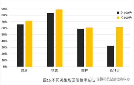 猪病检测中心2016年100-300头猪场检测结果统计