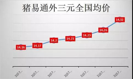 全国猪价一直徘徊在14元附近，伴随天气转冷，猪价近期出现了小幅的上调。