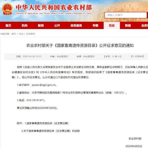 “可食用陆生动物名单”征求意见：狗为伴侣动物拟禁食