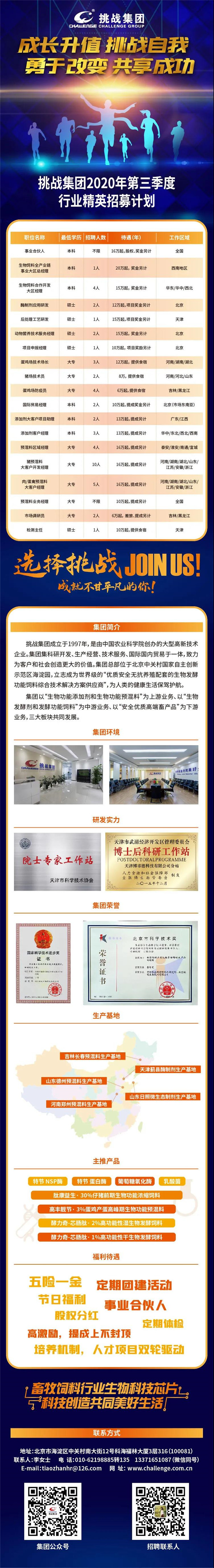 挑战招聘｜选择挑战，成就不平凡的你！