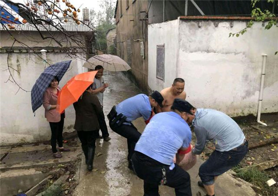 六安这个巷子里惊现一头猪！