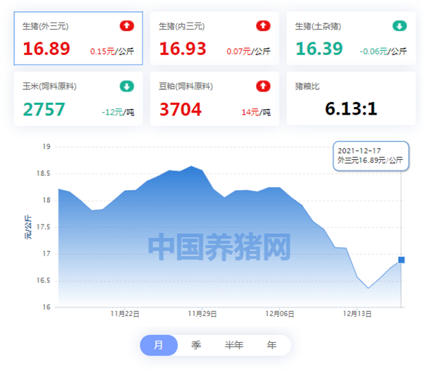 12月17日猪价：猪价上涨3天，何时出栏？