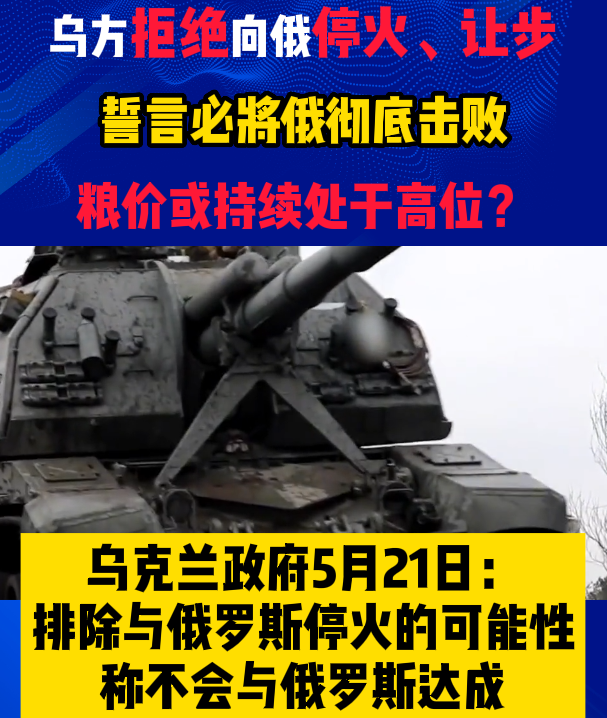 乌方拒绝向俄停火、让步，誓言必将俄彻底击败！粮价或持续处于高位？