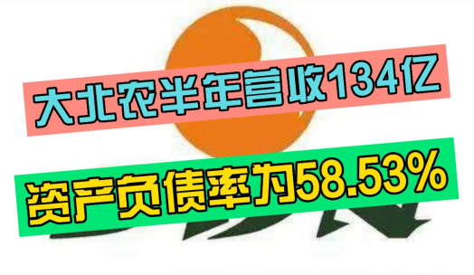 大北农半年营收133.93亿，利润为负5.11亿元！资产负债率为58.53%！