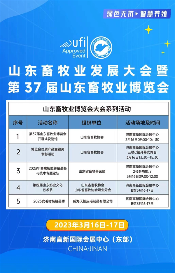 展商名录、展品大全来啦！倒计时4天，山东畜牧会大单品、逛展优惠抢先看！