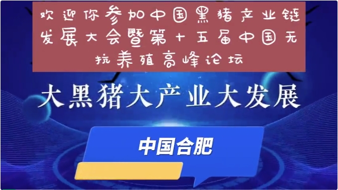 中国黑猪产业链发展大会暨第十五届中国无抗养殖高峰论坛邀请函通知（第一轮）