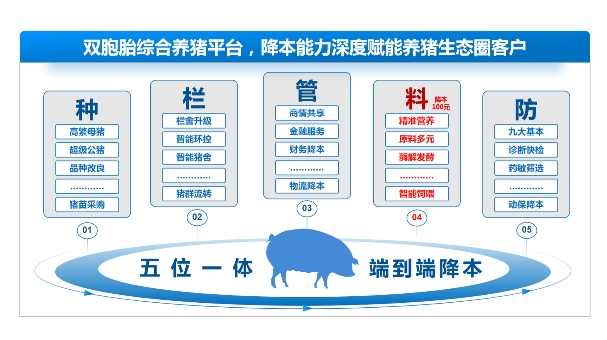 双胞胎集团综合养猪平台赋能行业！五位一体 端到端降本！