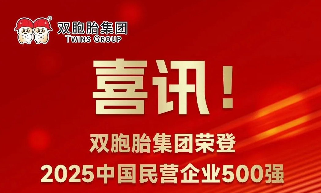 贺！双胞胎集团中国民企500强排名跃升15位，开启发展新征程！