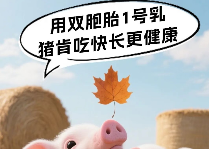 用双胞胎1号乳，猪肯吃快长更健康