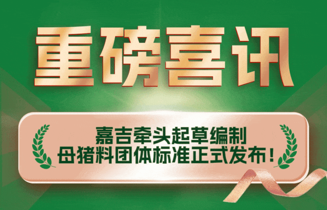 重磅喜讯！嘉吉牵头起草编制母猪料团体标准正式发布！