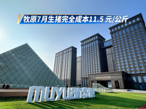 牧原7月生猪完全成本11.5 元!将通过四个方面继续降本!