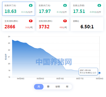 05月24日猪价：涨一天跌三天，猪市“春天”究竟何时到来？