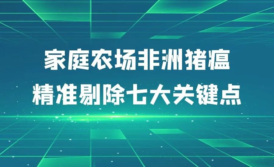 刘朋昌：家庭农场非洲猪瘟精准剔除七大关键点