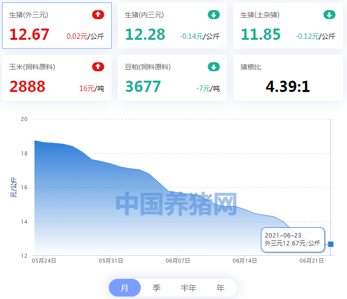 06月23日猪价：涨了！官方发布猪价连跌背后“秘密”，上涨还要多久？